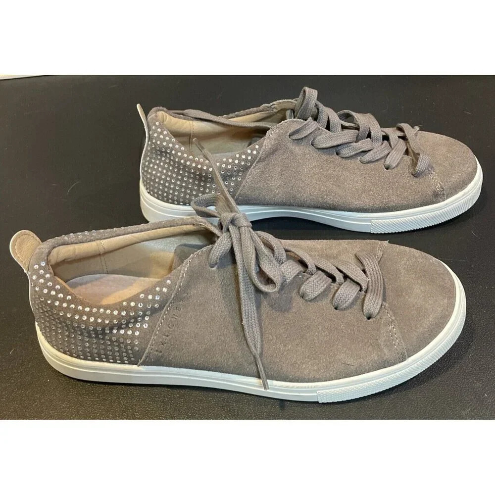 Skechers Moda Back Lit Women's‎ Street Sneakers Shoes Size 8 Taupe Bedazzled